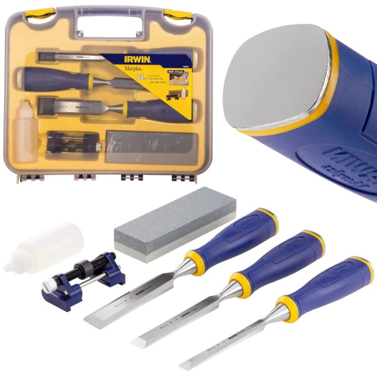 IRWIN 10507931 Zestaw dłut do drewna Marples MS500 z ostrzałką 6el.