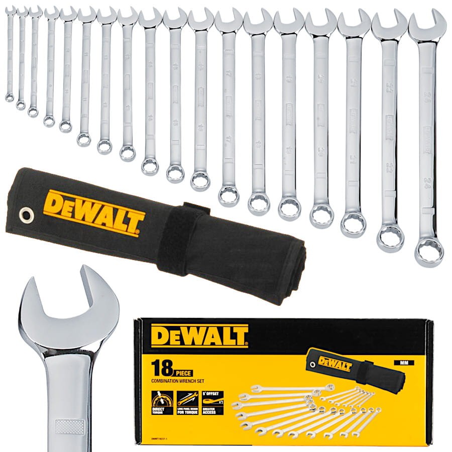 DEWALT DWMT19237-1 Zestaw kluczy płasko-oczkowych 6-24mm 18szt.