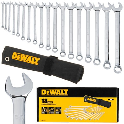DEWALT DWMT19237-1 Zestaw kluczy płasko-oczkowych 6-24mm 18szt.