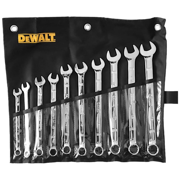Zestaw kluczy płasko-oczkowych 10-19mm 10szt. DEWALT DWMT19227-1