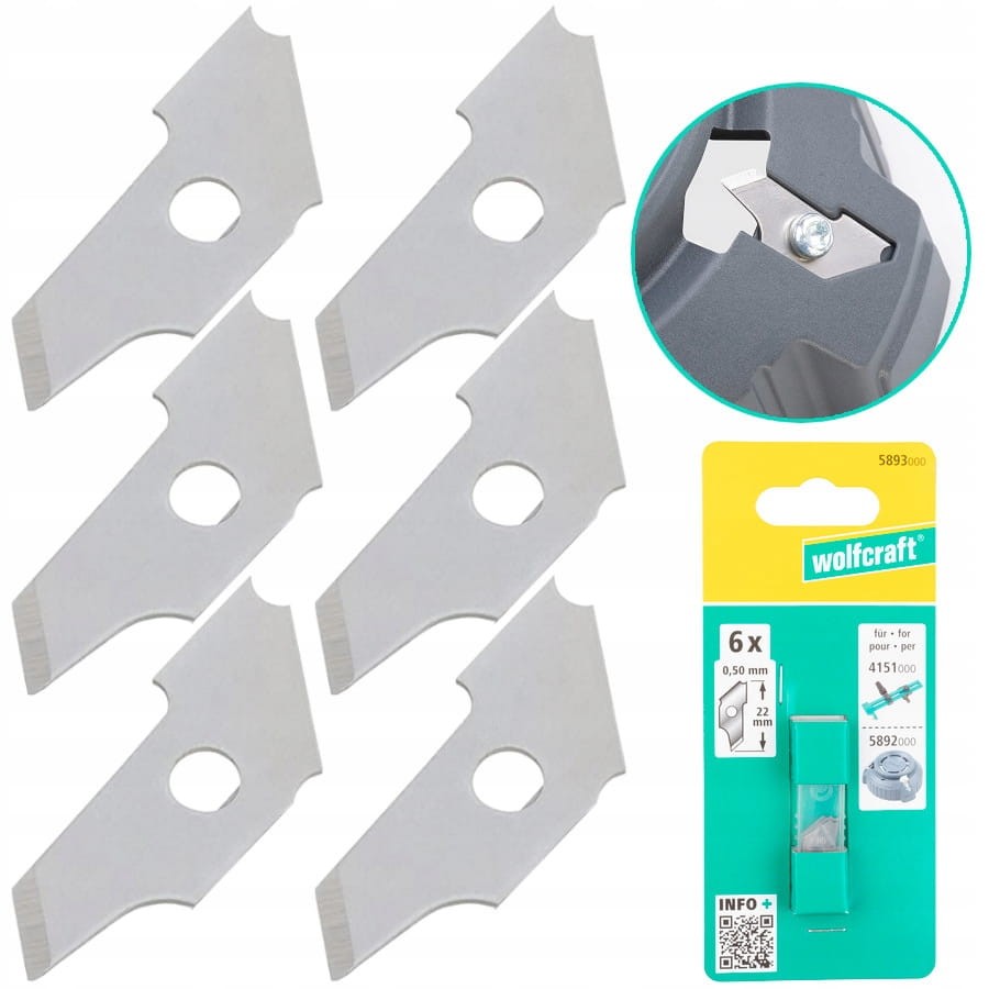 WOLFCRAFT 5893000 Ostrza do fazownika 5892000 4151000 6el