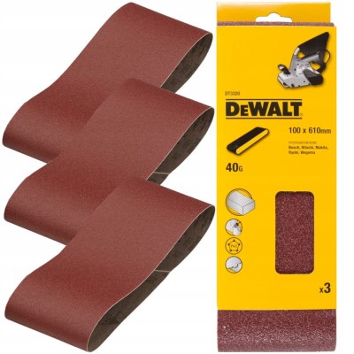 DEWALT DT3320 Taśma szlifierska 100x610mm 3el P40
