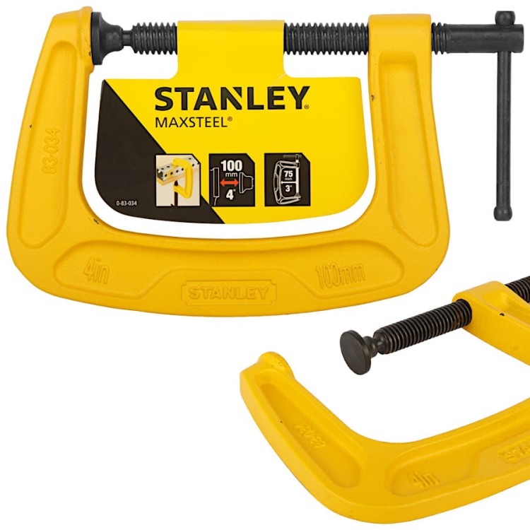 STANLEY 83-034 Ścisk stolarski metalowy typ C 100mm