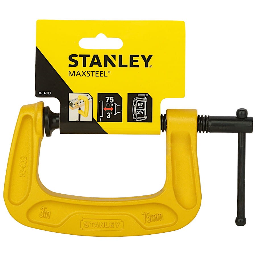STANLEY 83-033 Ścisk stolarski metalowy typ C 75mm