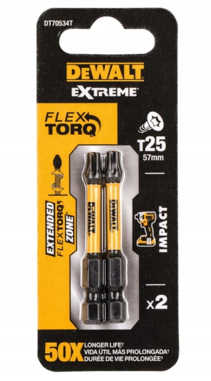 DEWALT DT70534T Bity udarowe Torx