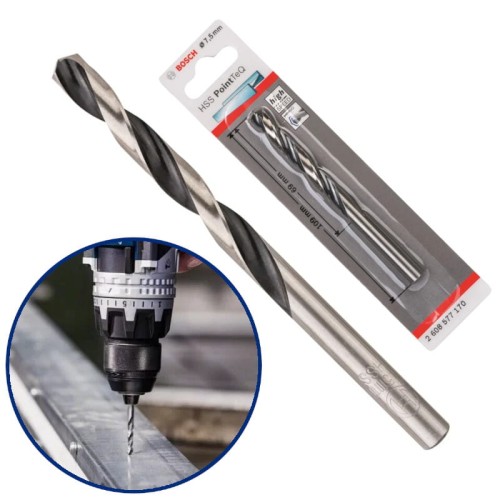 BOSCH Wiertło kręte do metalu 7.5mm HSS PointTeQ 1szt.