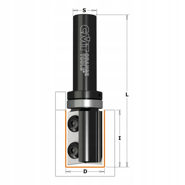 CMT Frez prosty na płytki wymienne 19mm 656.692.11
