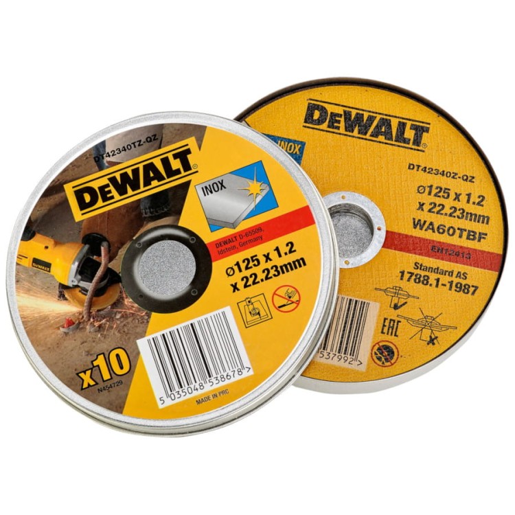 DeWalt tarcze o cięcia stali 125x22,23 mm 10 szt. DT42340TZ