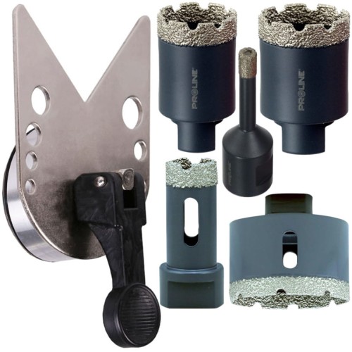 Komplet otwornic z szablonem Proline 27206-Z4