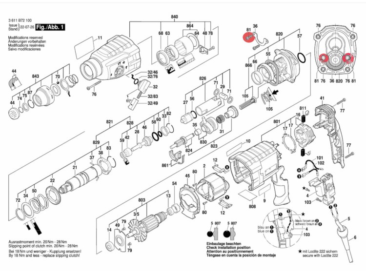 Bosch Śruba Torx T25 1613435029 schemat