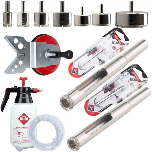 RUBI Wiertła otwornice do glazury + otwornice i hydronetka RB-50937