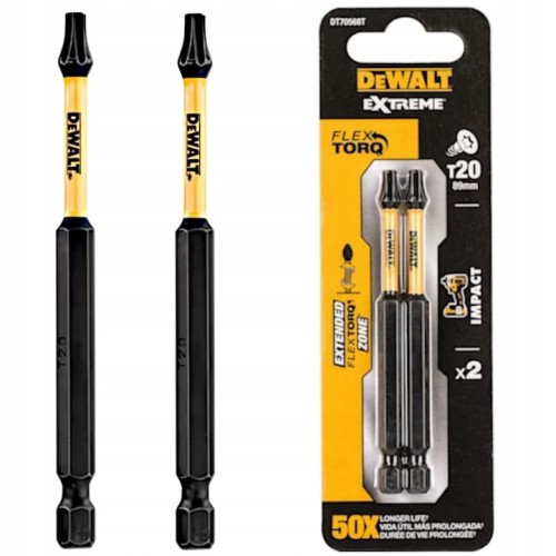 DEWALT DT70568T Zestaw bitów udarowych TORX T20 89mm 2szt.