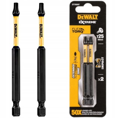 DEWALT DT70569T Zestaw bitów udarowych TORX T25 89mm 2szt.