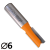 Frez trzpieniowy prosty HM D=6 I=16 L=50,8 S=6 CMT 711.060.11