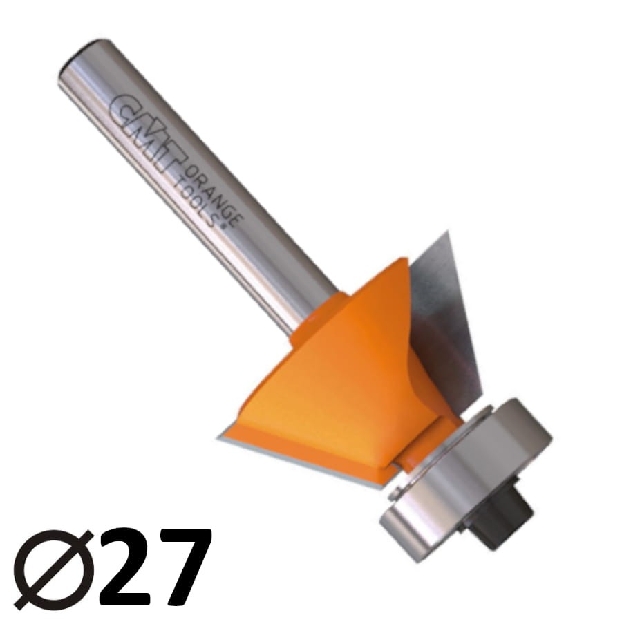 CMT Frez z łożyskiem do ukosowania A=45 D=27 S=8