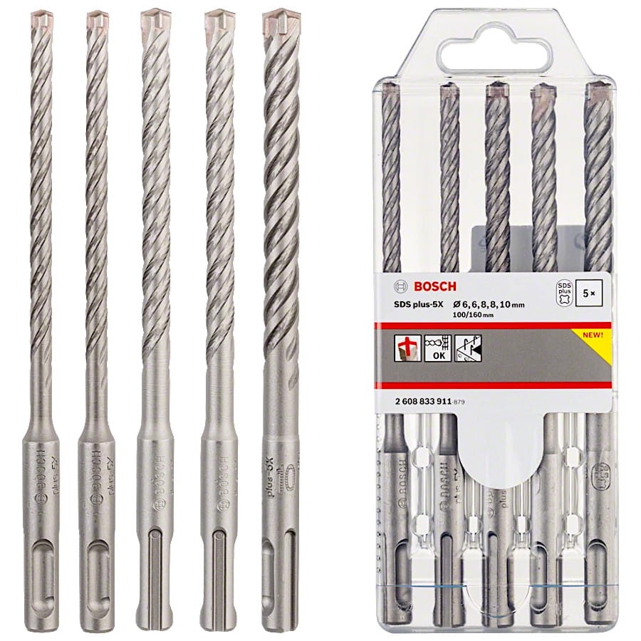 BOSCH Zestaw wierteł udarowych SDS plus-5X 6-10mm 5szt.