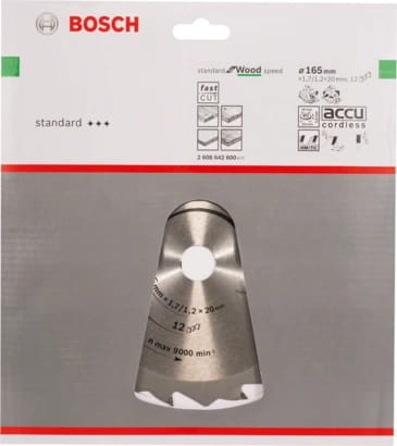 Tarcza pilarska do drewna 165mm Bosch