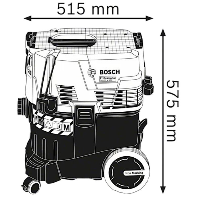BOSCH Odkurzacz przemysłowy 1200W GAS 35 M AFC- Schemat