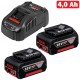 BOSCH Ładowarka GAL 1880 + 2x Akumulator Bosch 4.0Ah