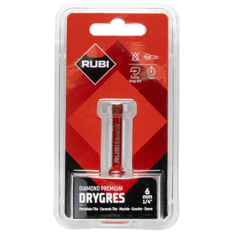 RUBI 06900 Wiertło otwornica diamentowa  Drygres Premium 6mm M14