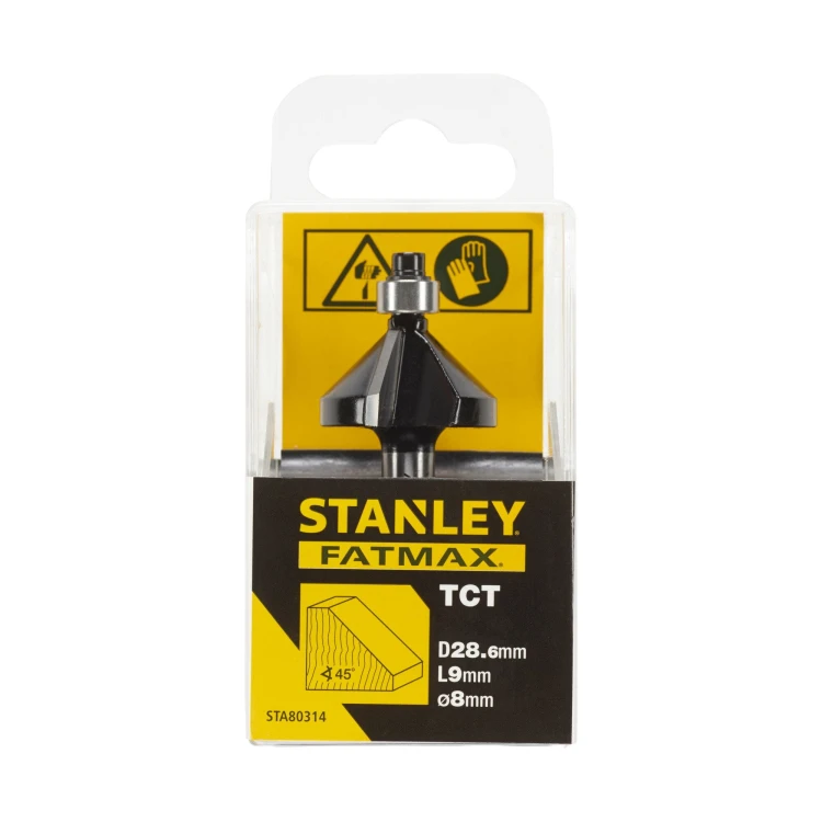 STANLEY STA80314 Frez fazujący do drewna 45st 8mm 28.6x9mm