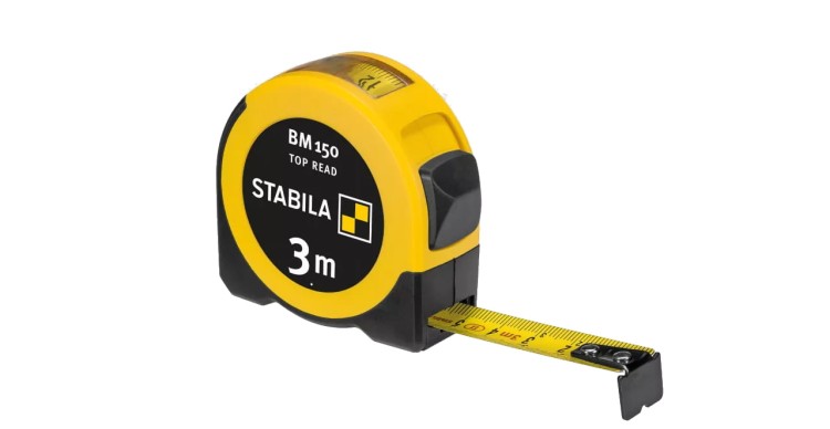 Miarka zwijana BM150 Stabila 3m z okienkiem nadruk
