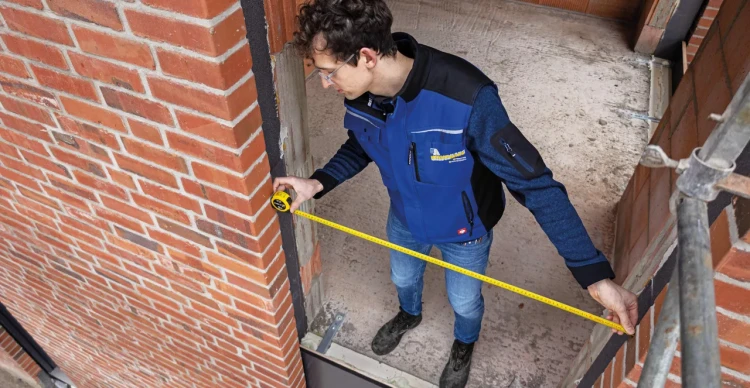Miarka zwijana BM150 Stabila 3m z okienkiem zastosowanie