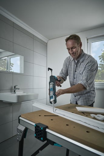 WOLFCRAFT Pistolet MG 400 ERGO wyciskacz do sylikonu i mas zastosowanie