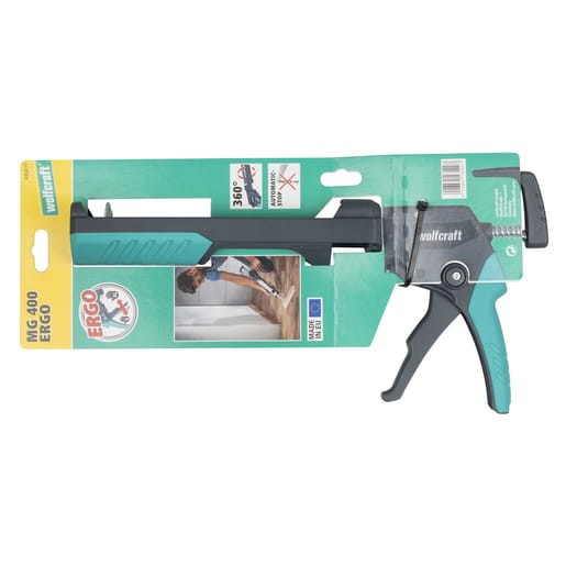 WOLFCRAFT Pistolet MG 400 ERGO wyciskacz do sylikonu i mas opakowanie