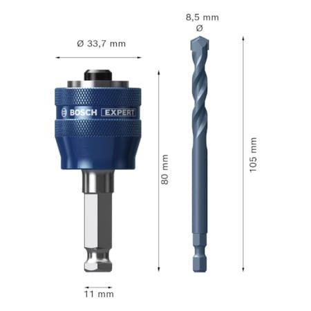 BOSCH 2608900526 Adapter Expert Power Change Plus z wiertłem 8,5mm