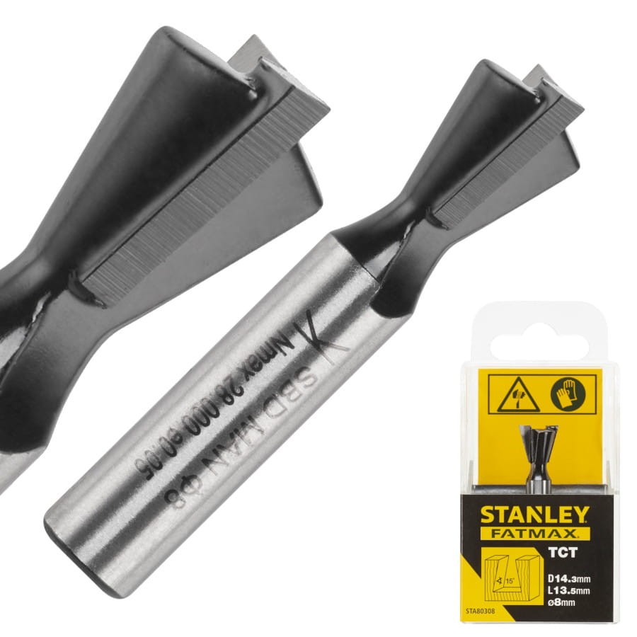 Frez na jaskółczy ogon 14,3x13,5mm 8mm STANLEY