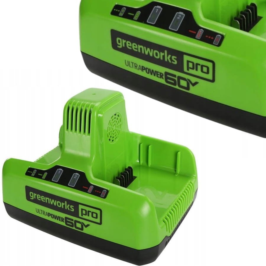 GREENWORKS 60 V ładowarka 6 A dual slot G60x2UC6