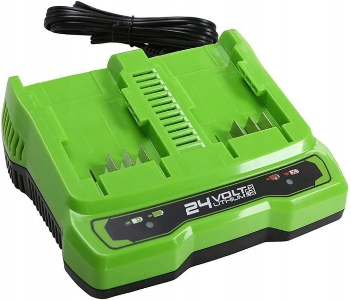24V ładowarka 2A dual slot Greenworks G24X2UC2