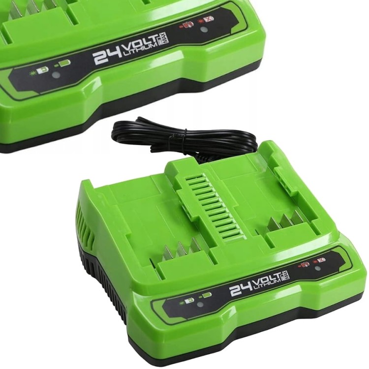24V ładowarka 2A dual slot Greenworks G24X2UC2