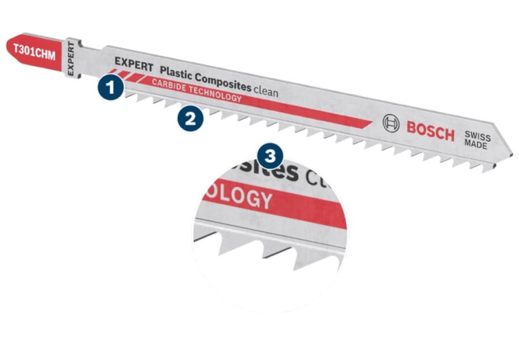 Brzeszczot do wyrzynarek Bosch Expert 'Plastic Composites Clean' T 301 CHM 2608900566