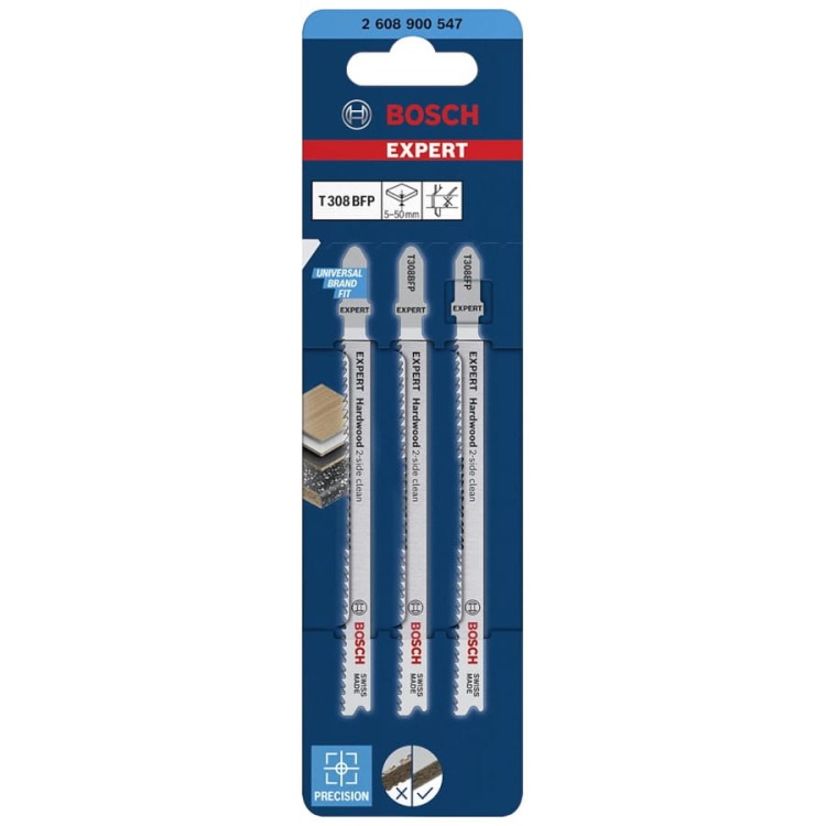 Opakowanie brzeszczoty do wyrzynarek 117mm Expert 'Hardwood 2-side clean' T 308 BFP
