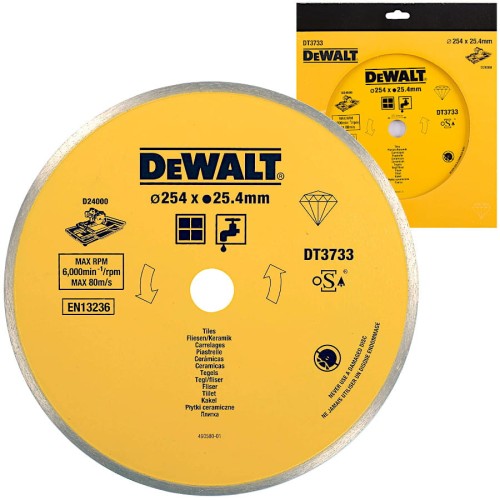 DEWALT DT3733 Tarcza diamentowa do płytek 254 x 25.4mm