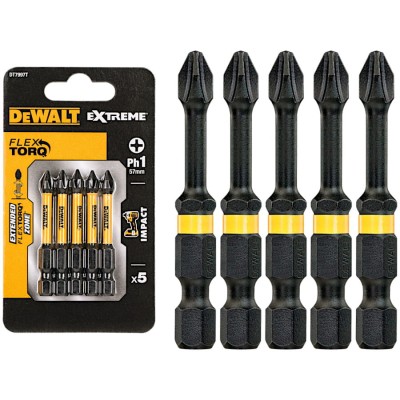 DEWALT DT7997T Końcówki wkrętarskie Phillips Ph1 57mm 5szt.