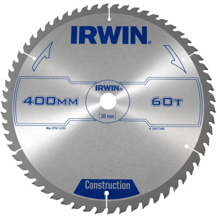IRWIN 1897348 Tarcza piła do drewna 400x30mm 60z