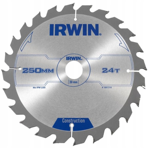 IRWIN 1897210 Tarcza piła do drewna 250x30mm 24z