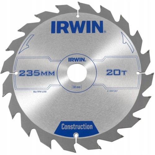 IRWIN 1897207 Tarcza piła do drewna 235x30mm 20z