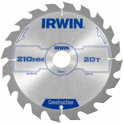 IRWIN 1897203 Tarcza piła do drewna 210x30mm 30z
