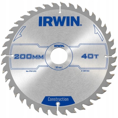 IRWIN 1897202 Tarcza piła do drewna 200x30mm 40z
