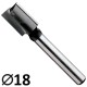 CMT 174.180.11 Frez prosty wiercący do drewna D=18 I=20 L=70 S=8