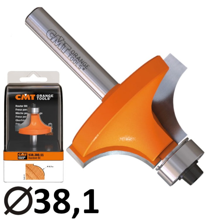 CMT 938.380.11 Frez zaokrąglający do drewna 38,1mm