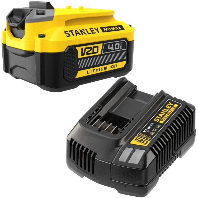 Szybka ładowarka 4A V20 STANLEY + Akumulator 4.0Ah