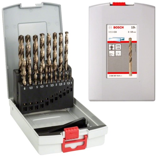 BOSCH 2608587014 Zestaw wierteł do metalu 1-10mm HSS-Co 19el.
