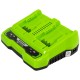 GREENWORKS Ładowarka dual slot 2A 40V G40x2CUC2