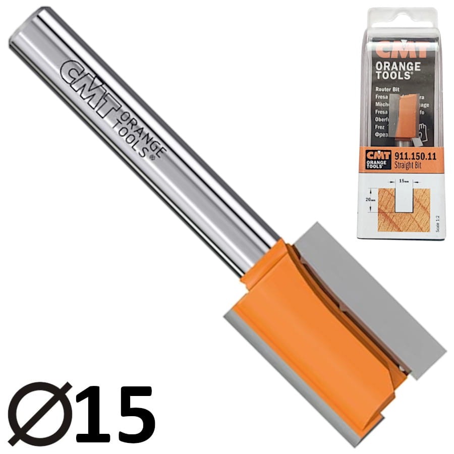 CMT 911.150.11 Frez trzpieniowy prosty 8 x 15mm