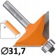 CMT 936.280.11 Frez do ukosowania w drewnie 31,7mm kąt 45°